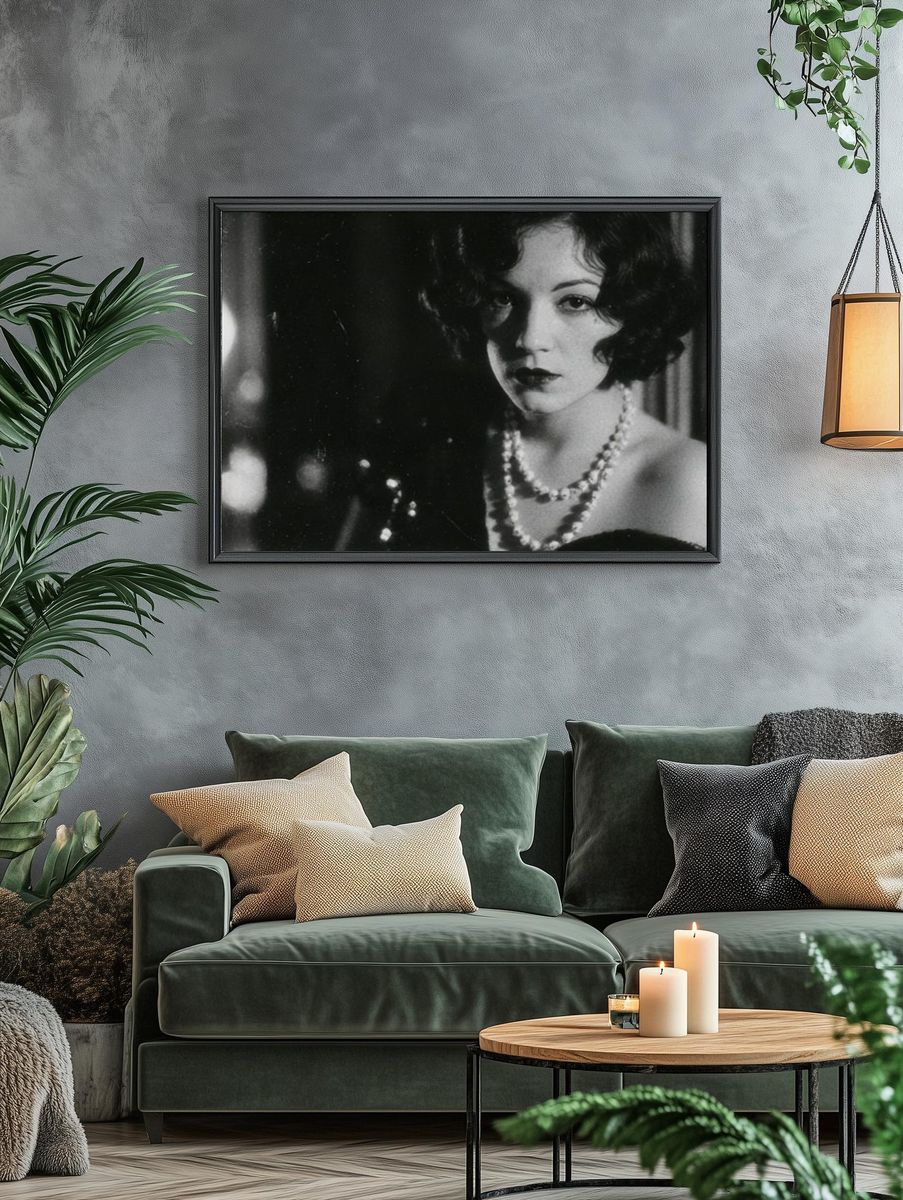 Vintage Film Noir Portrait Poster. — room view 4