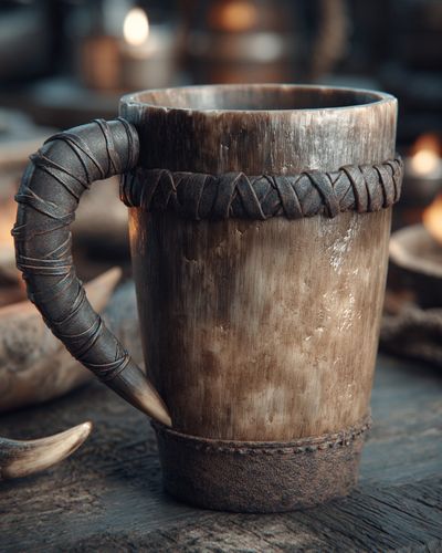 Rustic Horn Mug Photography Poster. poster print