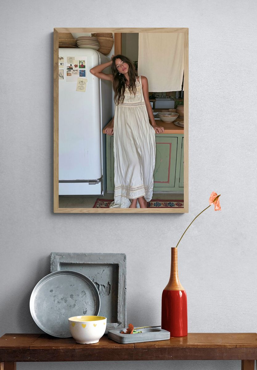 Boho Kitchen Portrait Photography Poster. — room view 3