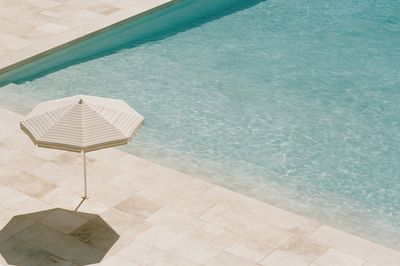 Poolside Umbrella Photography Poster.
