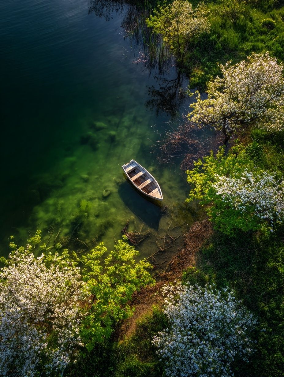 Spring Lake Boat Photography Poster. poster — photography art