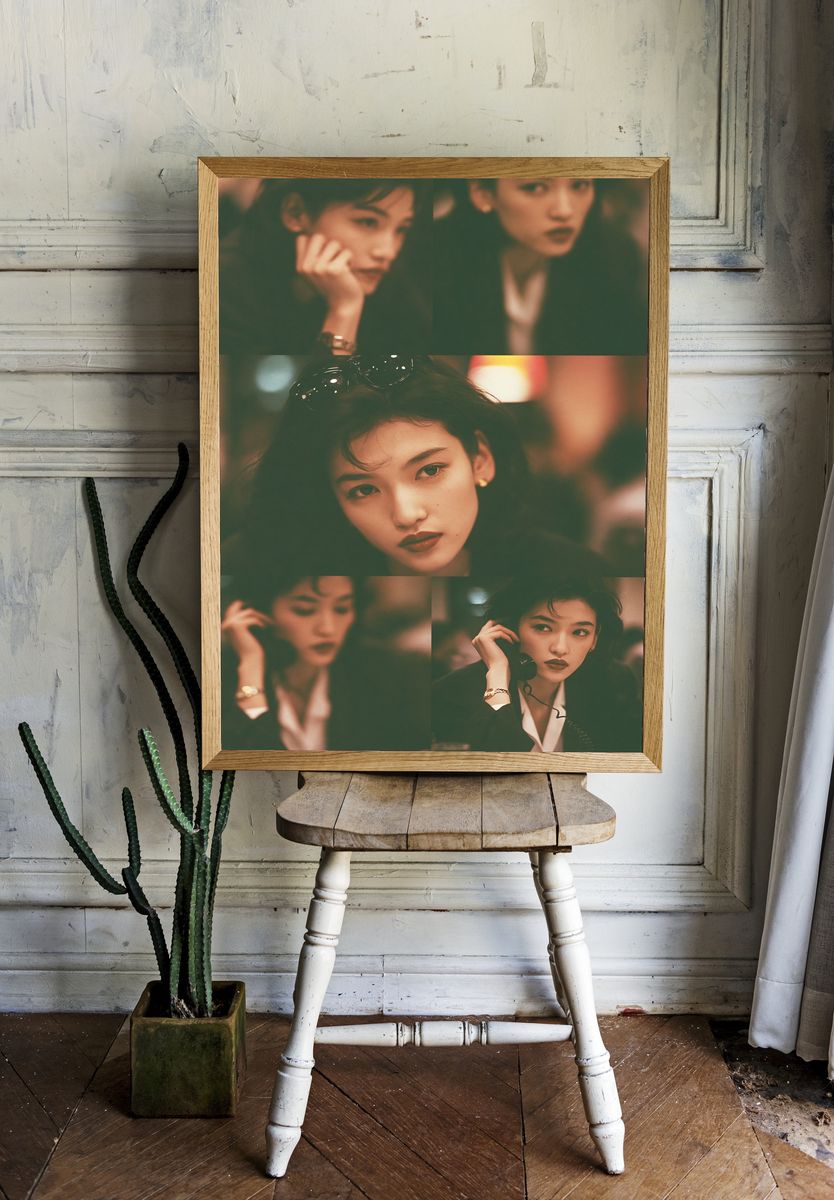 Moody Portrait Collage Poster. — room view 1