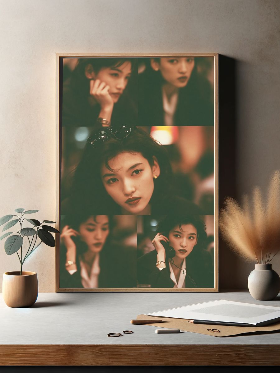 Moody Portrait Collage Poster. — room view 2