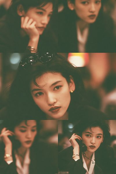 Moody Portrait Collage Poster. poster print