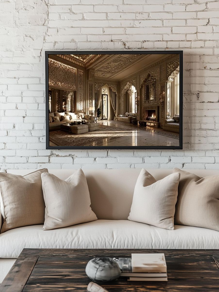 Ornate Palace Interior Photography Poster. room preview