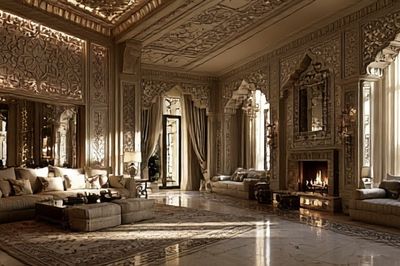 Ornate Palace Interior Photography Poster.