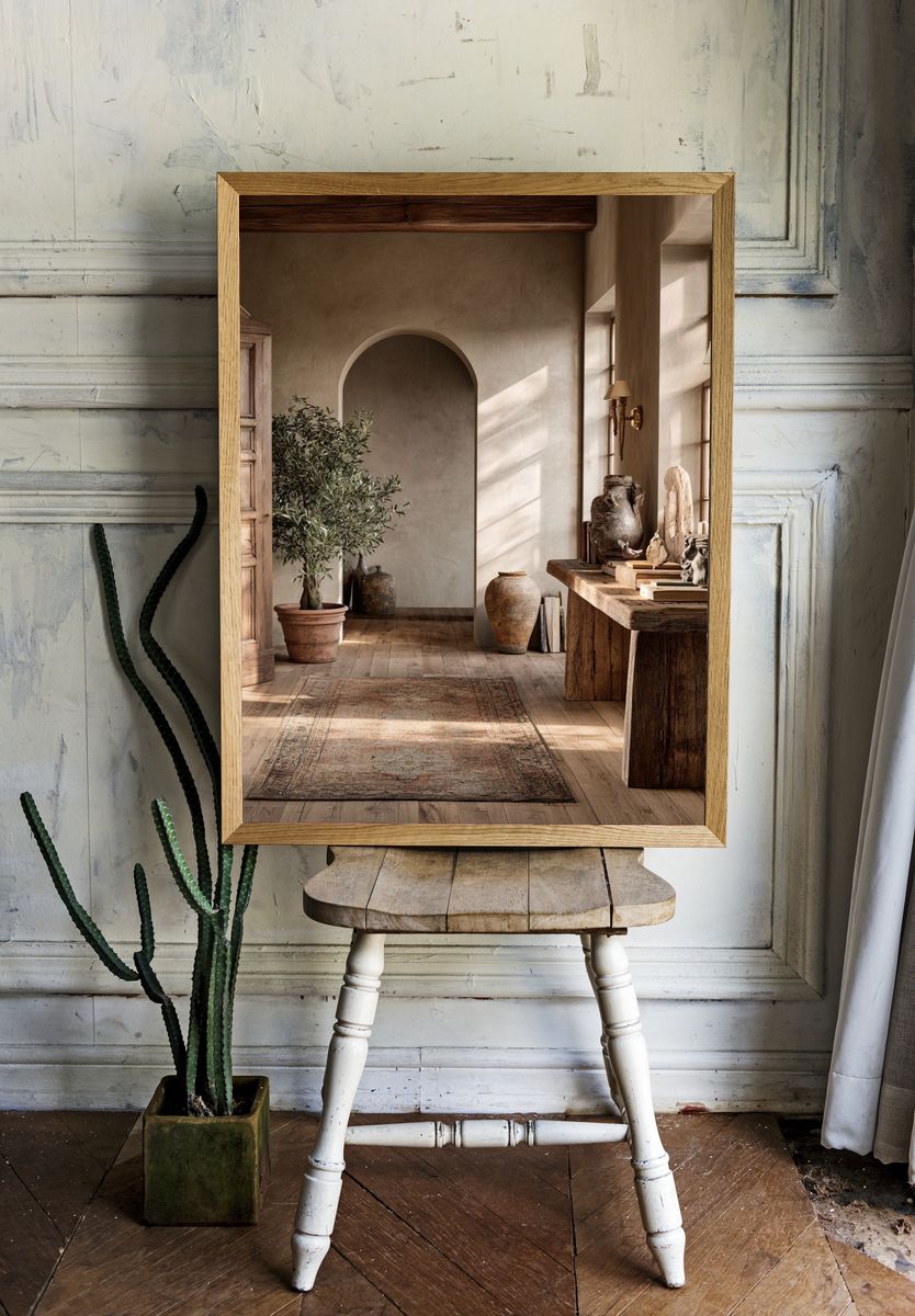 Rustic Mediterranean Interior Print. — room view 1