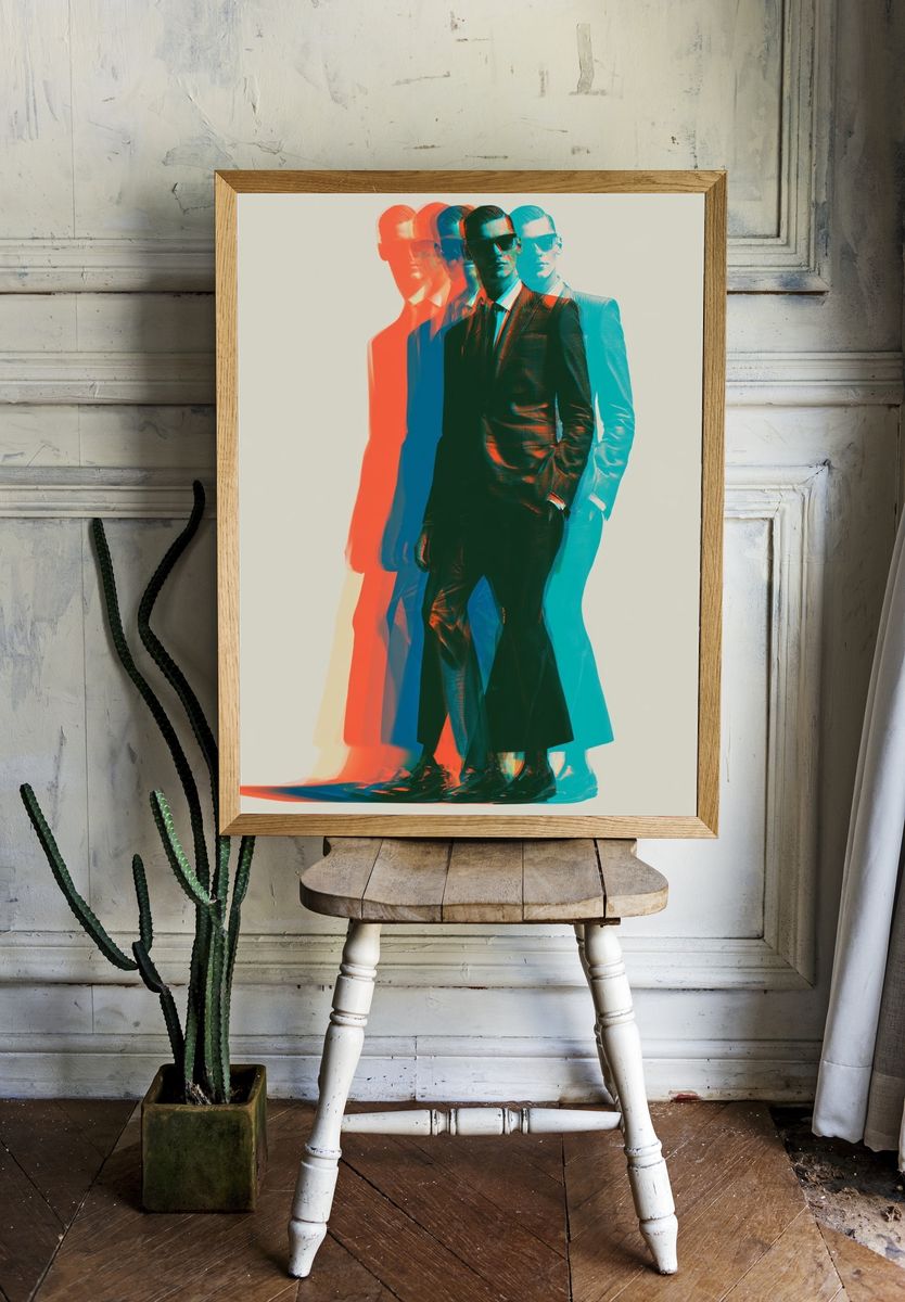 Chromatic Suit Portrait Print. — room view 1
