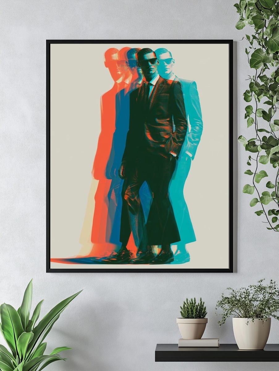 Chromatic Suit Portrait Print. — room view 4