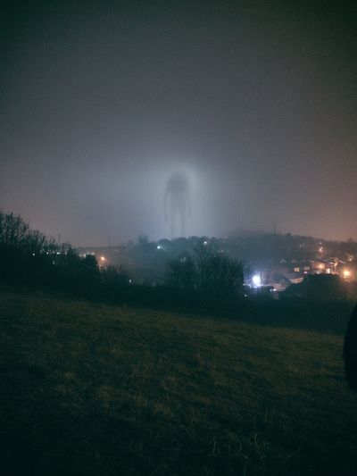 Foggy Night Landscape Photography Poster.