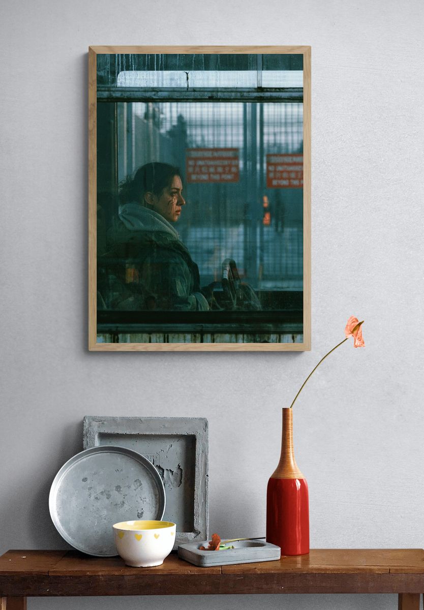 Bus Window Portrait Photography Poster. — room view 3
