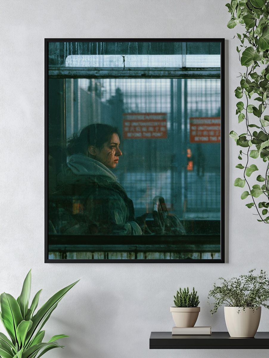 Bus Window Portrait Photography Poster. — room view 4