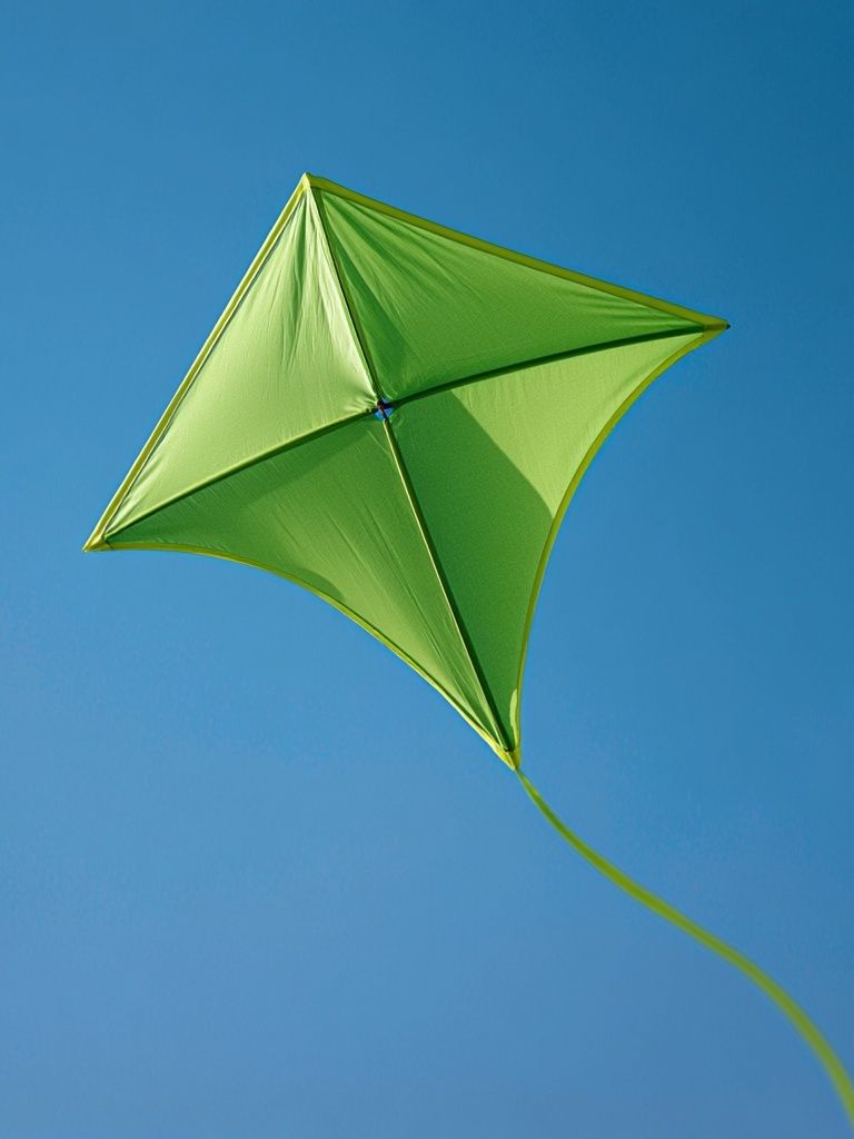 Green Kite in Blue Sky Poster. poster — photography art