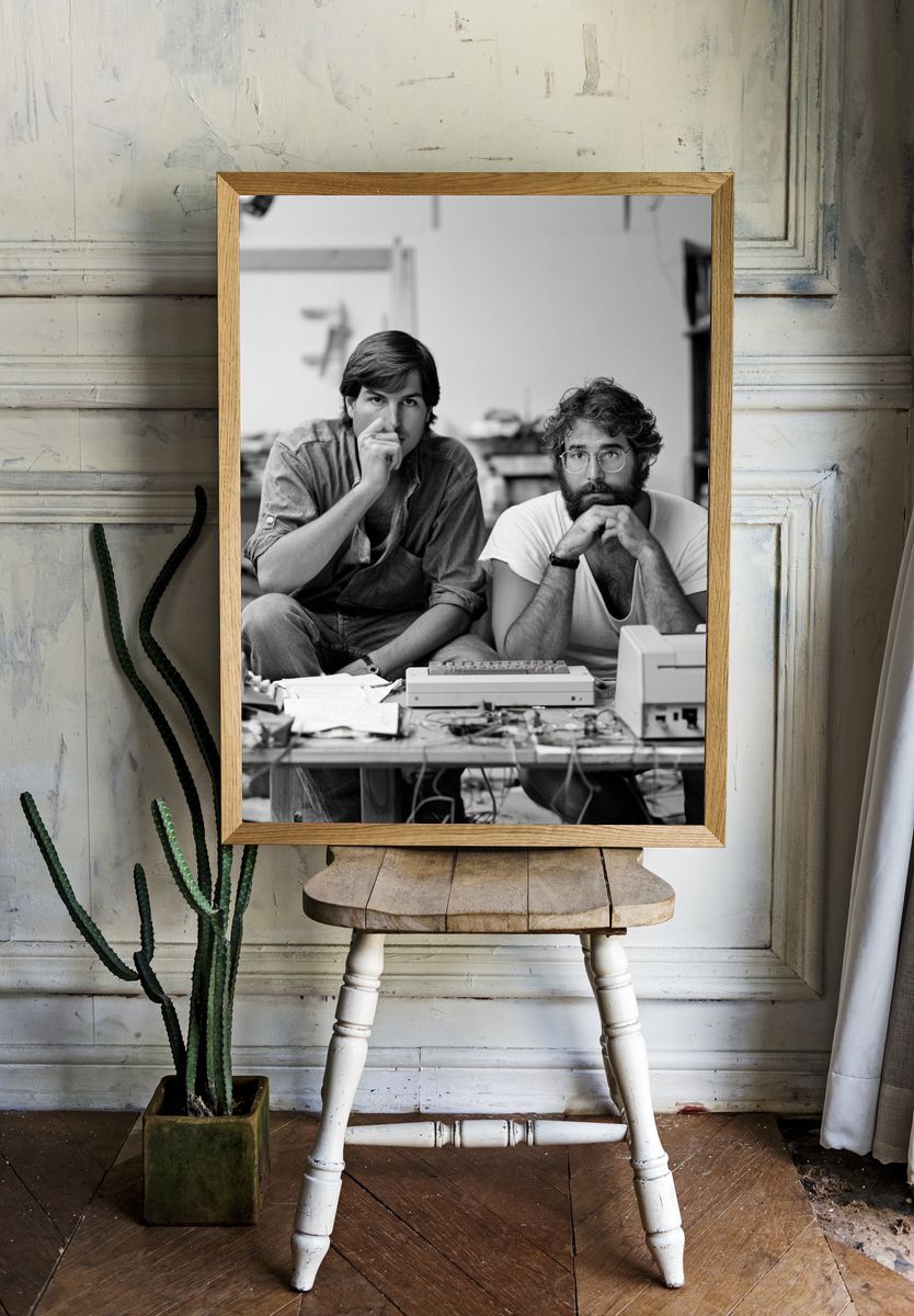 Steve Jobs and Wozniak Portrait Print. — room view 1