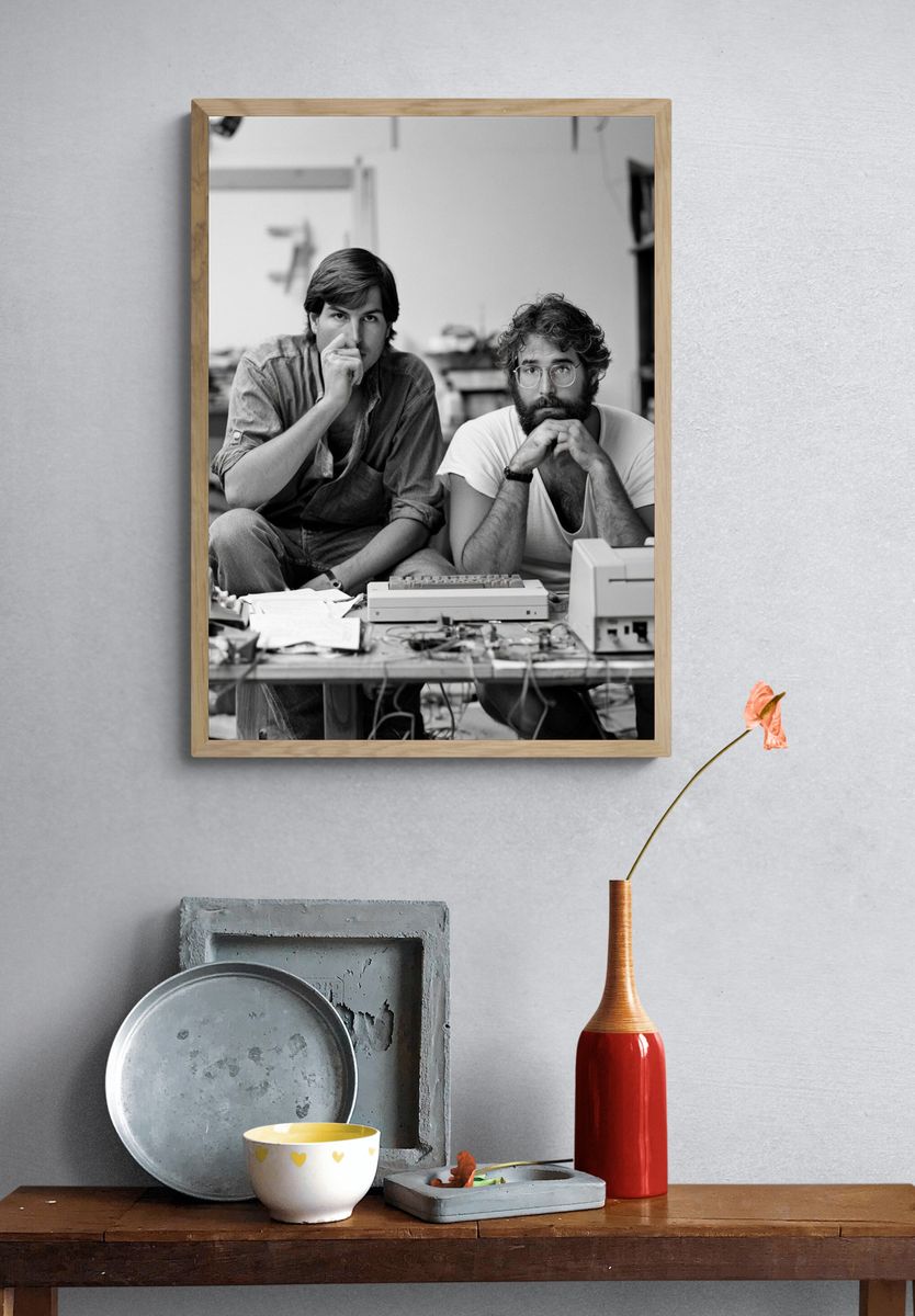 Steve Jobs and Wozniak Portrait Print. — room view 3
