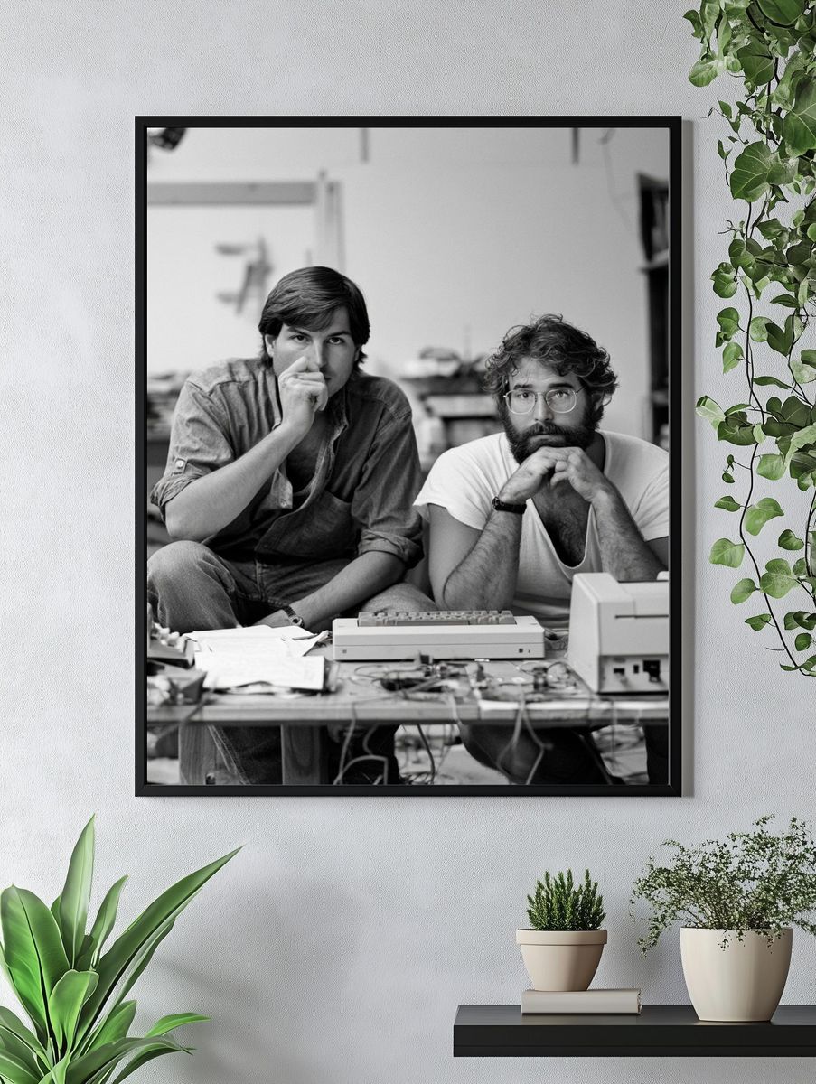 Steve Jobs and Wozniak Portrait Print. — room view 4