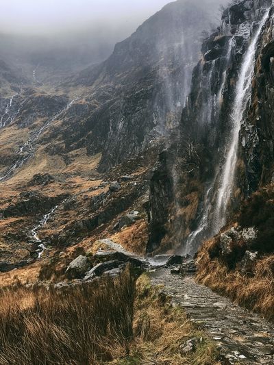 Misty Mountain Waterfall Poster.