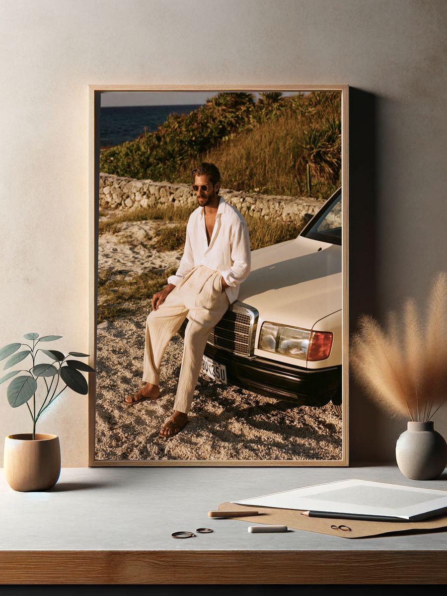 Coastal Style Portrait Photography Poster. — room view 2
