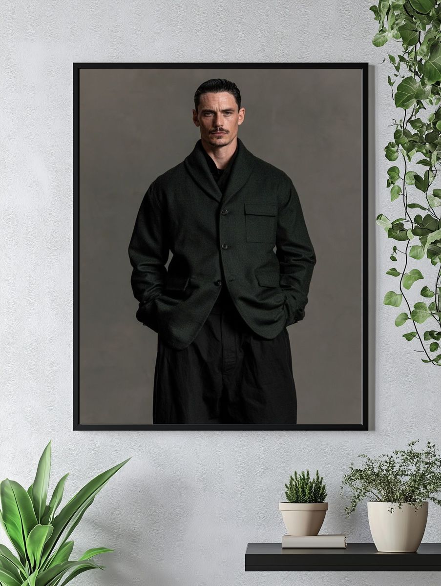 Mysterious Man Portrait Print. — room view 4