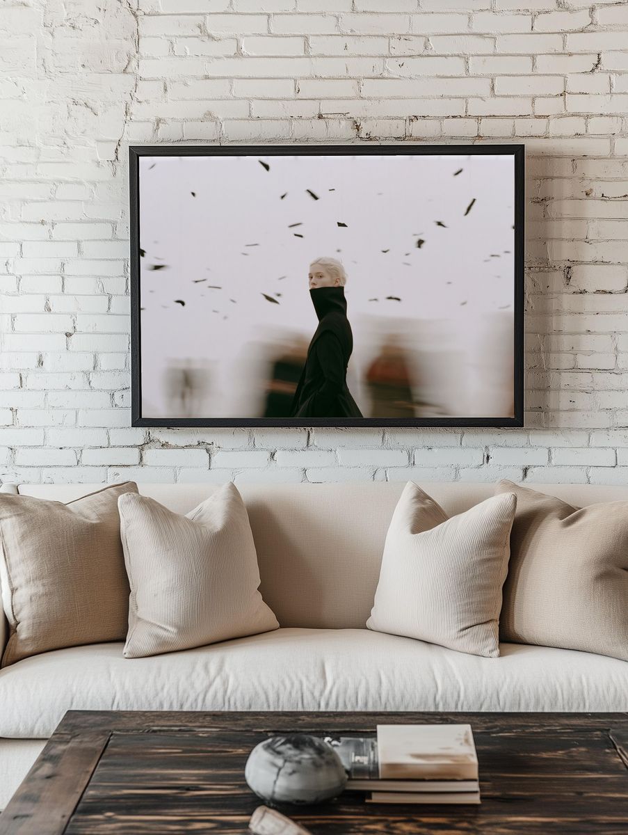 Blonde Portrait in Motion Print. — room view 1