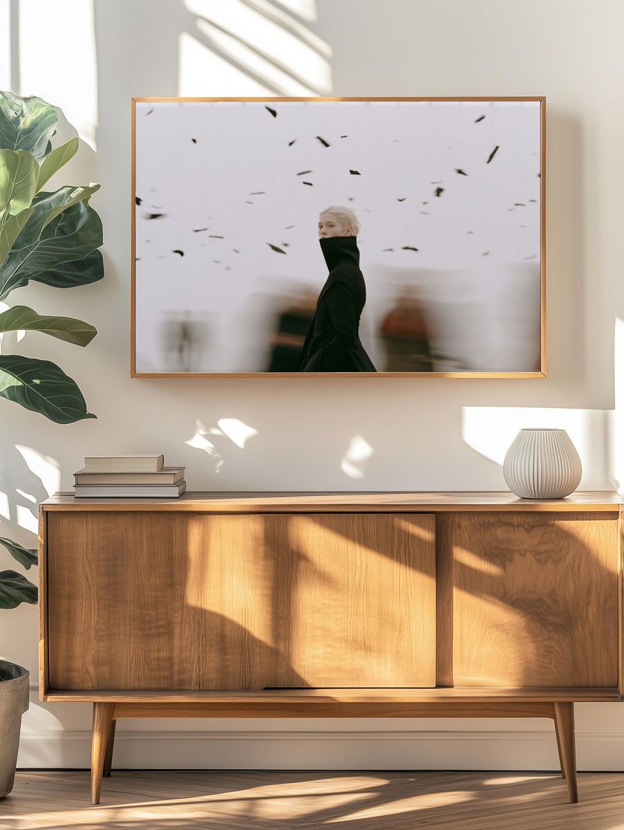 Blonde Portrait in Motion Print. — room view 3