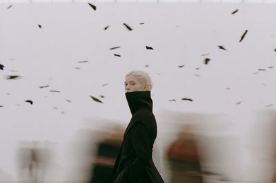 Blonde Portrait in Motion Print. poster