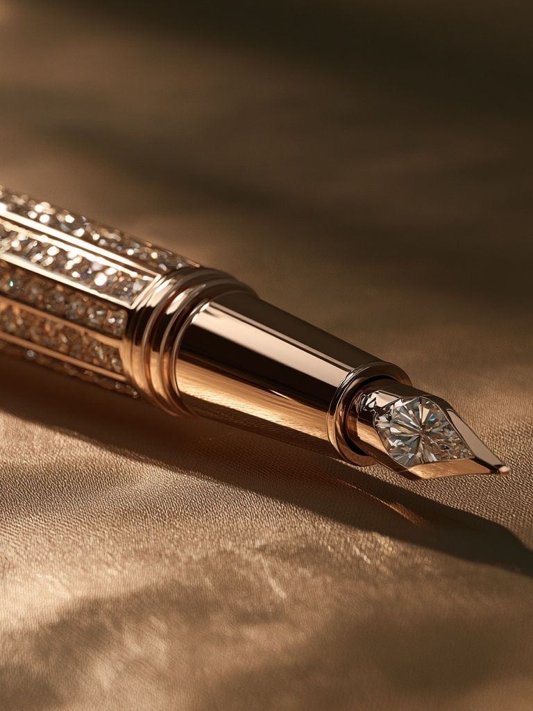 Luxury Fountain Pen Photography Poster. poster detail