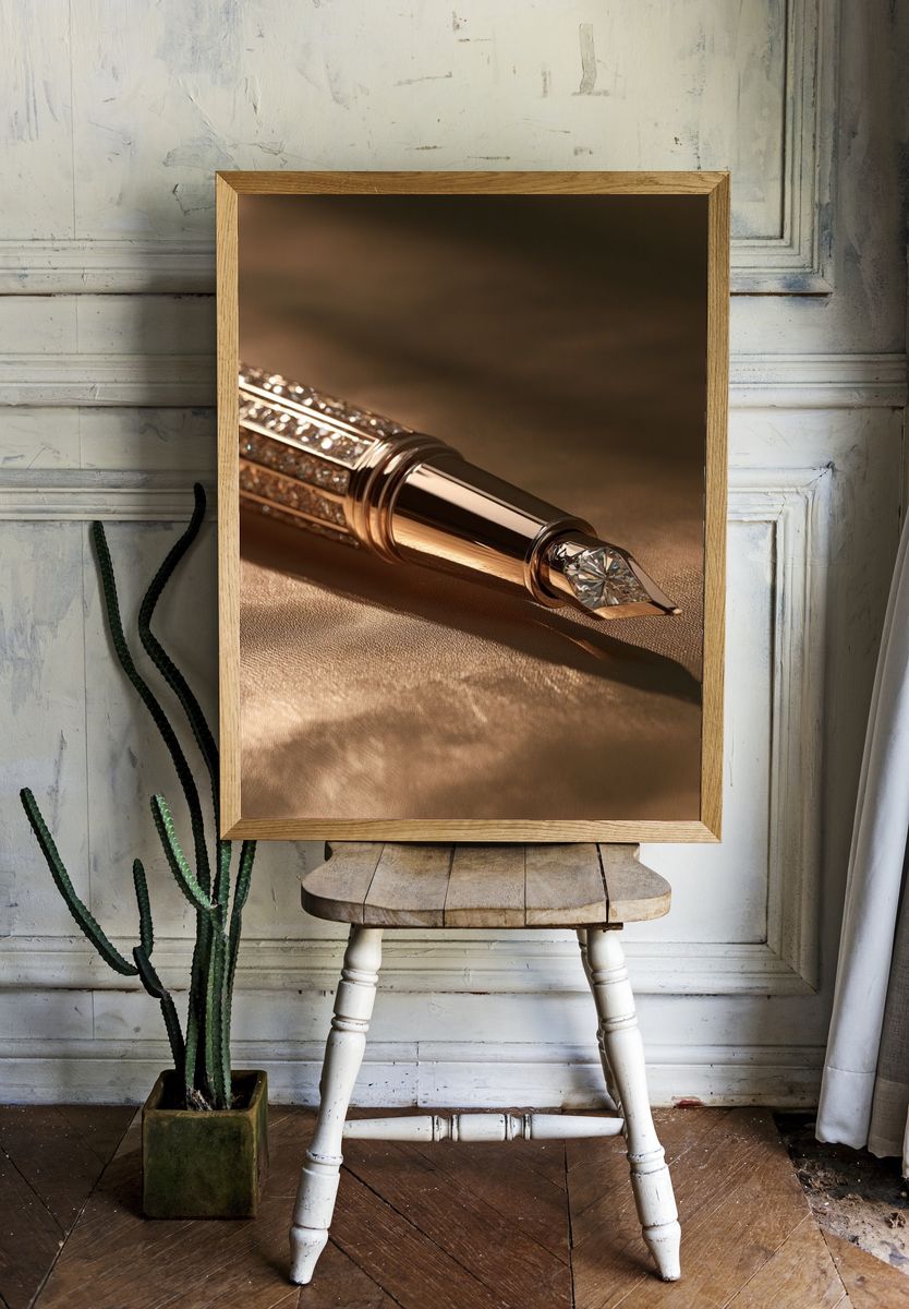 Luxury Fountain Pen Photography Poster. — room view 1