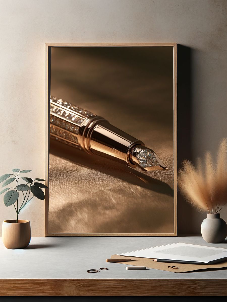 Luxury Fountain Pen Photography Poster. — room view 2