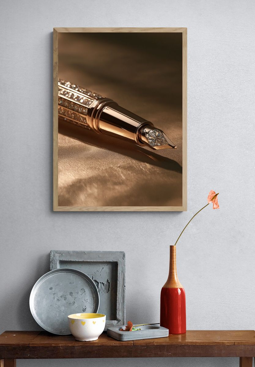 Luxury Fountain Pen Photography Poster. — room view 3