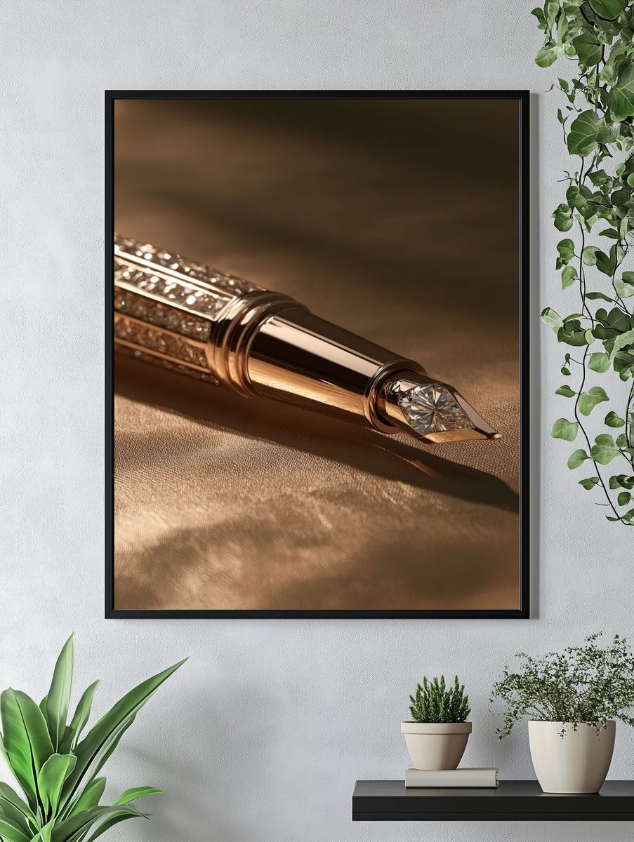 Luxury Fountain Pen Photography Poster. — room view 4