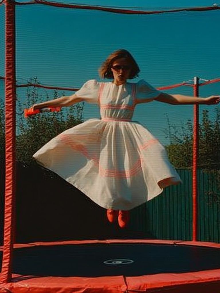 Trampoline Jump Portrait Poster. poster detail