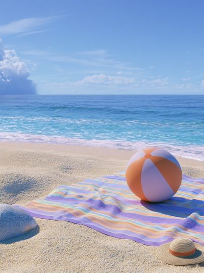 Sunny Beach Ballscape Photography Poster.