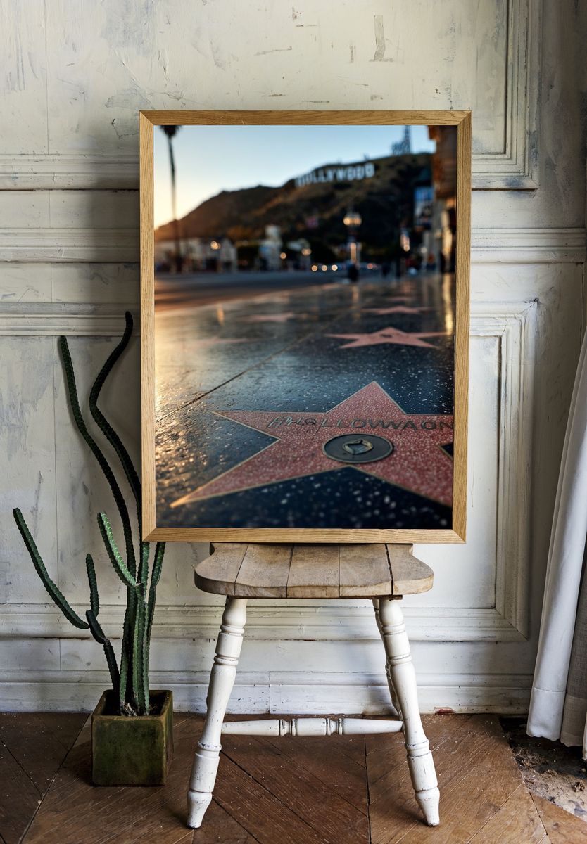 Hollywood Walk of Fame Sunset Poster. — room view 1