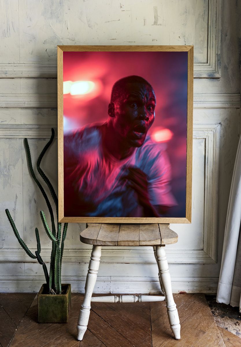 Neon Shock Portrait Poster. room preview