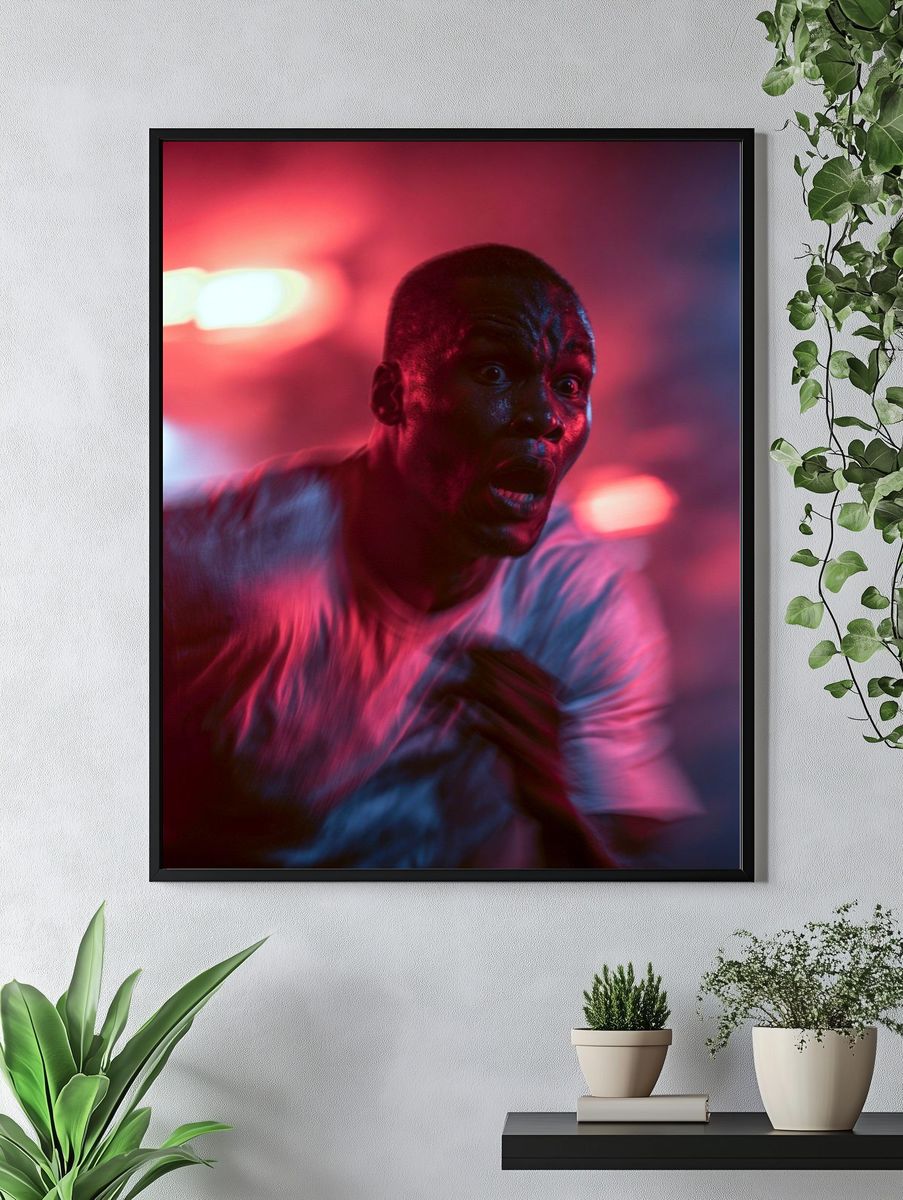 Neon Shock Portrait Poster. — room view 4