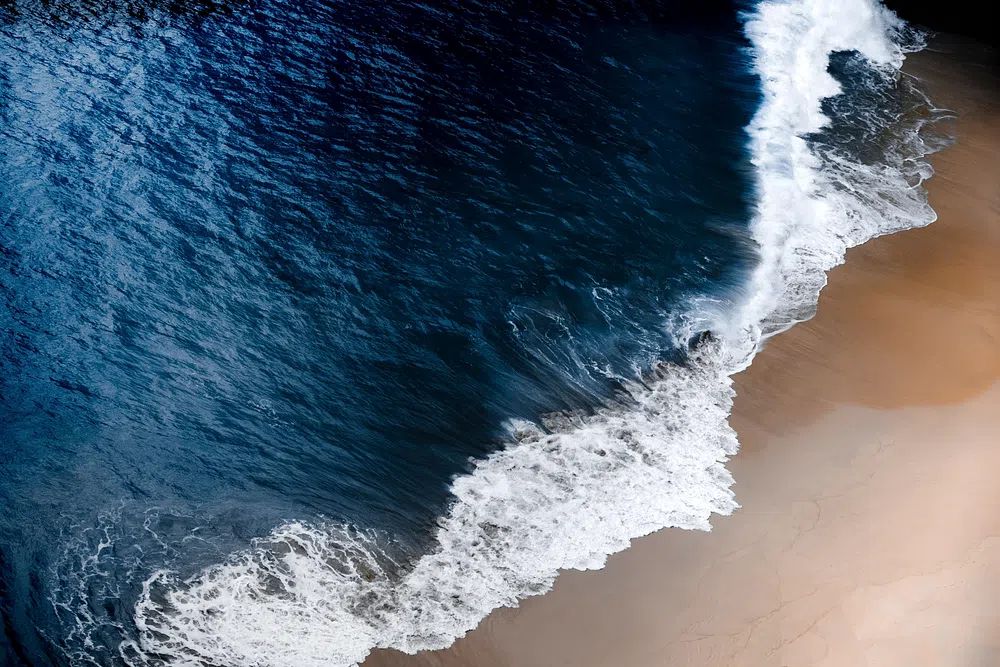 Aerial view Kelingking Beach, Bali. poster — photography art