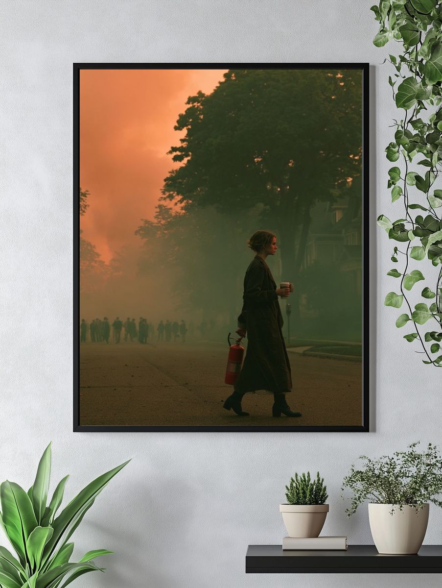 Smoky Street at Sunset Photography Poster. — room view 4