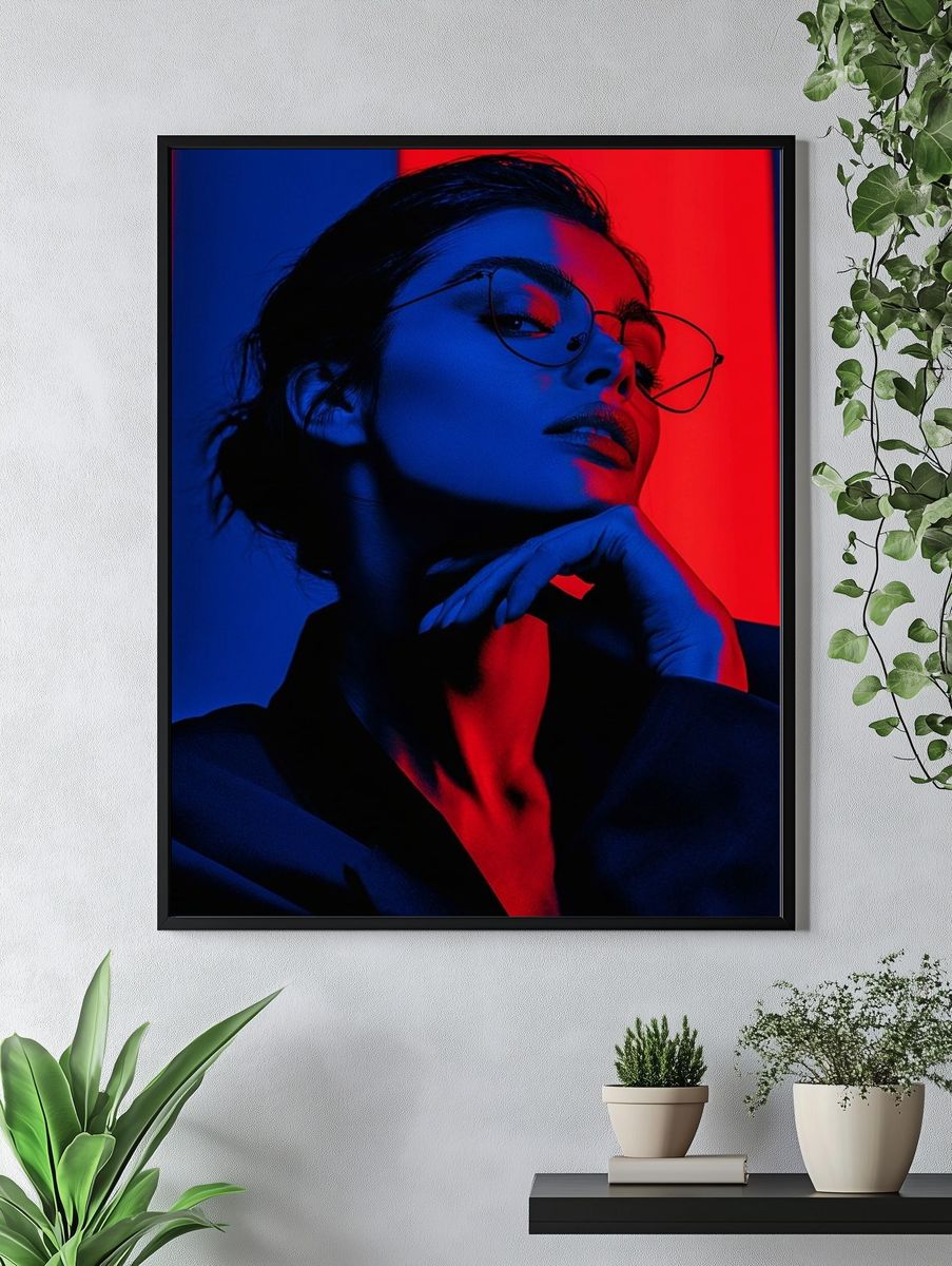 Neon Portrait Photography Poster. — room view 4