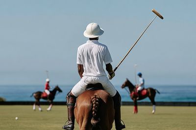 Polo Player on Horseback — Sports Photography Print. poster
