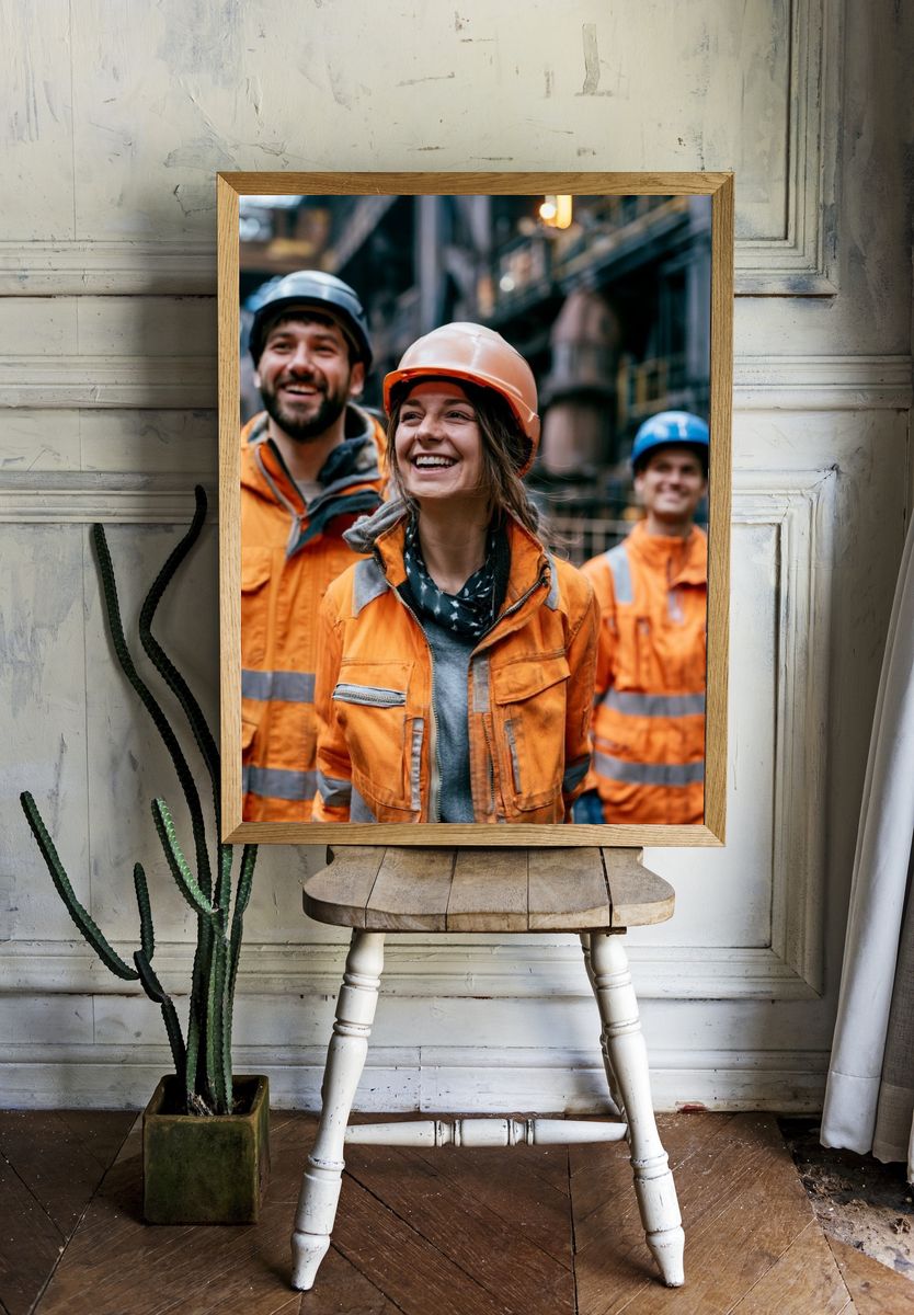 Industrial Workers Portrait Poster. room preview