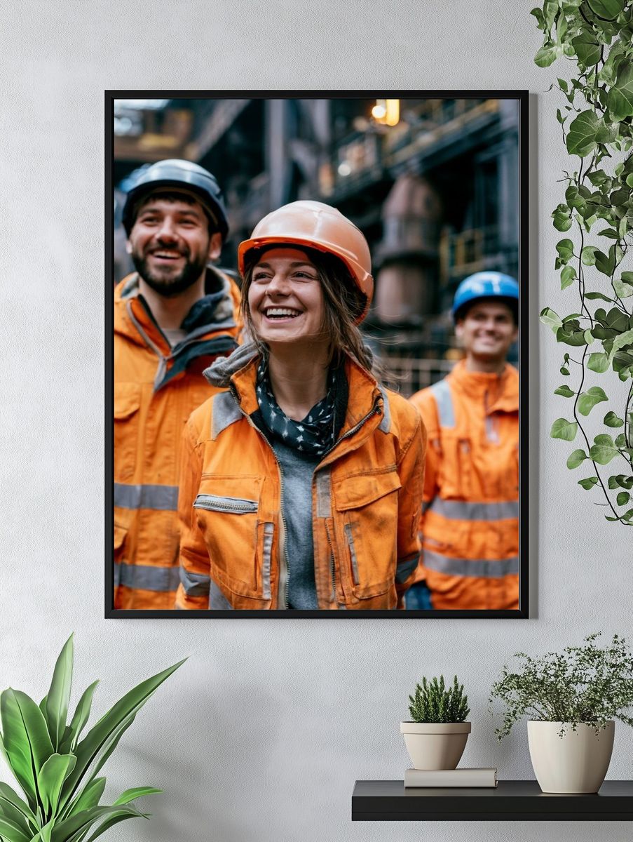 Industrial Workers Portrait Poster. — room view 4