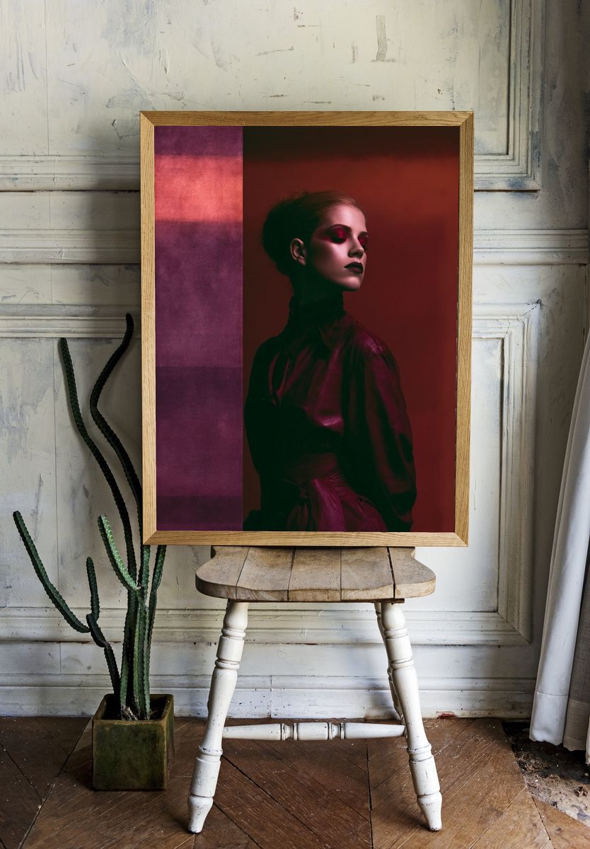 Moody Fashion Portrait Print. — room view 1