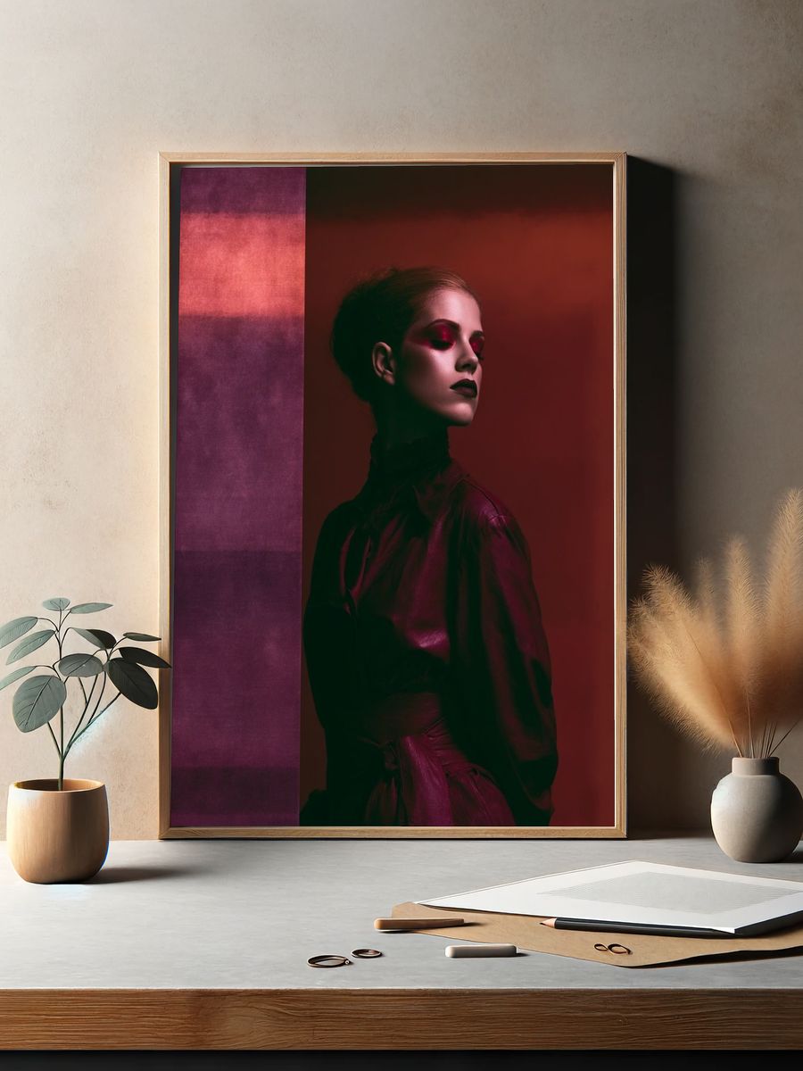 Moody Fashion Portrait Print. — room view 2