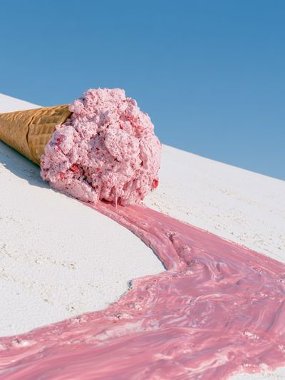 Melting Ice Cream Surreal Print. poster