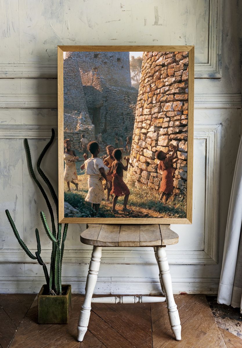 Stone Village Children Photography Poster. room preview