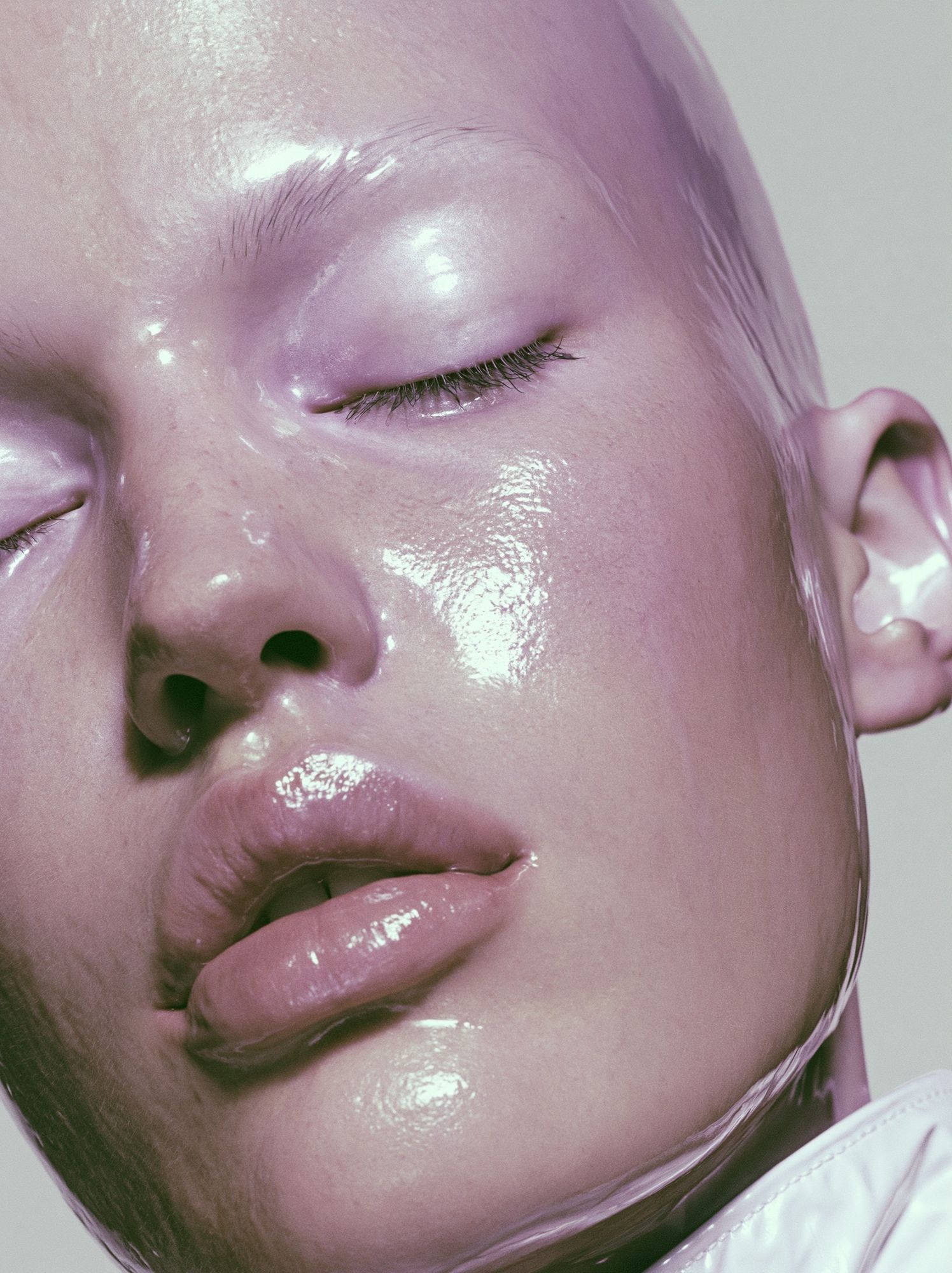 Glossy Pink Portrait Print. poster detail