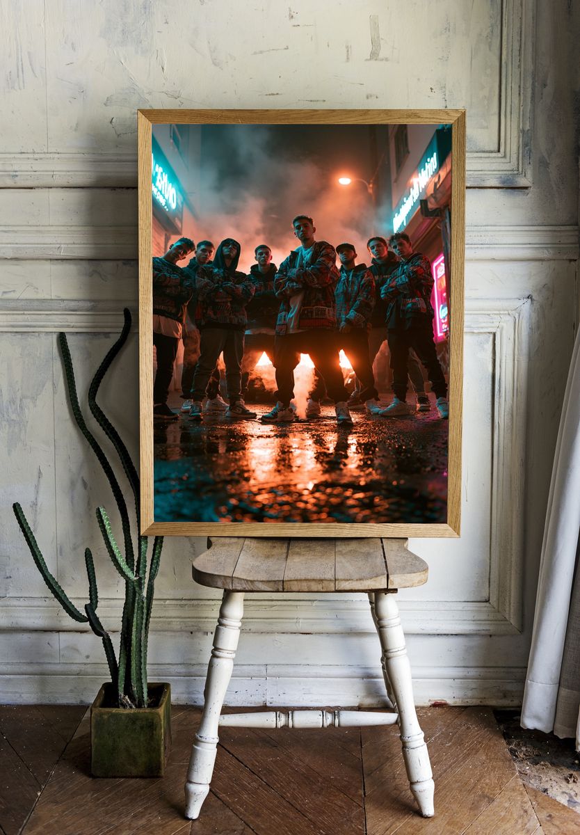 Urban Crew Night Street Photography Poster. room preview