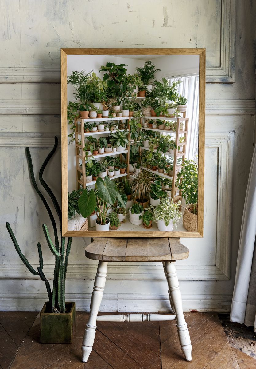 Indoor Plant Jungle Photography Poster. — room view 1