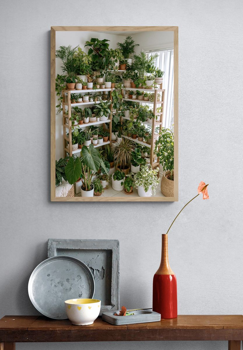 Indoor Plant Jungle Photography Poster. — room view 3